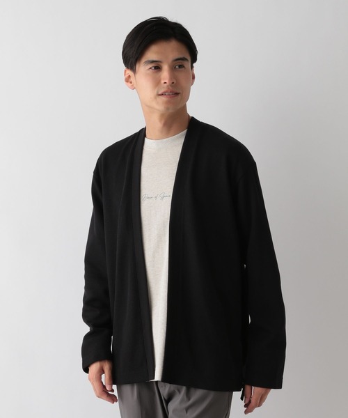 GLOBAL WORK Smile Seed Store(グローバルワーク スマイルシードストア)の「ダブルフェイスボタンレスカーデ/115951(カーディガン/ボレロ・メンズ・グリーン系その他/ブラック/ブラウン系その他・LARGE/X-LARGE/MEDIUM/SMALL)」の8枚目の写真