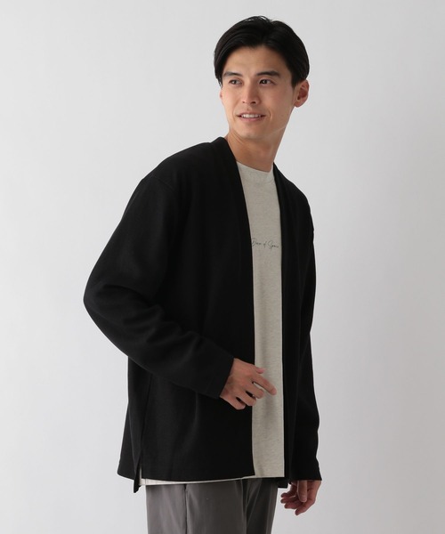 GLOBAL WORK Smile Seed Store(グローバルワーク スマイルシードストア)の「ダブルフェイスボタンレスカーデ/115951(カーディガン/ボレロ・メンズ・グリーン系その他/ブラック/ブラウン系その他・LARGE/X-LARGE/MEDIUM/SMALL)」の9枚目の写真