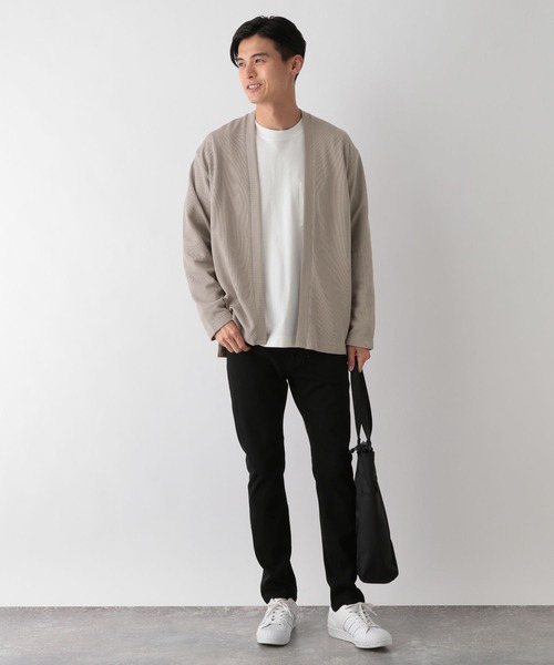 GLOBAL WORK Smile Seed Store(グローバルワーク スマイルシードストア)の「ダブルフェイスボタンレスカーデ/115951(カーディガン/ボレロ・メンズ・グリーン系その他/ブラック/ブラウン系その他・LARGE/X-LARGE/MEDIUM/SMALL)」の11枚目の写真