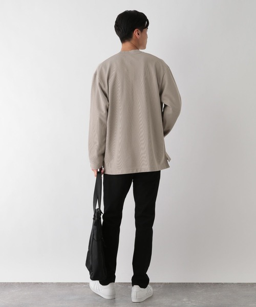 GLOBAL WORK Smile Seed Store(グローバルワーク スマイルシードストア)の「ダブルフェイスボタンレスカーデ/115951(カーディガン/ボレロ・メンズ・グリーン系その他/ブラック/ブラウン系その他・LARGE/X-LARGE/MEDIUM/SMALL)」の13枚目の写真