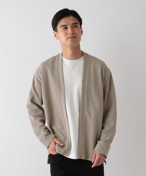 GLOBAL WORK Smile Seed Store(グローバルワーク スマイルシードストア)の「ダブルフェイスボタンレスカーデ/115951(カーディガン/ボレロ・メンズ・グリーン系その他/ブラック/ブラウン系その他・LARGE/X-LARGE/MEDIUM/SMALL)」の14枚目の写真