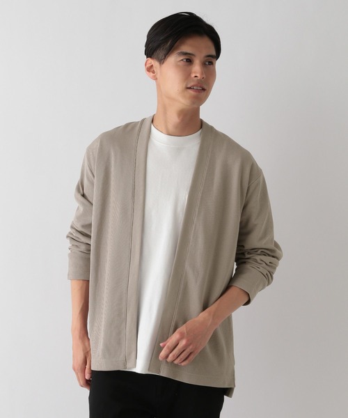 GLOBAL WORK Smile Seed Store(グローバルワーク スマイルシードストア)の「ダブルフェイスボタンレスカーデ/115951(カーディガン/ボレロ・メンズ・グリーン系その他/ブラック/ブラウン系その他・LARGE/X-LARGE/MEDIUM/SMALL)」の17枚目の写真