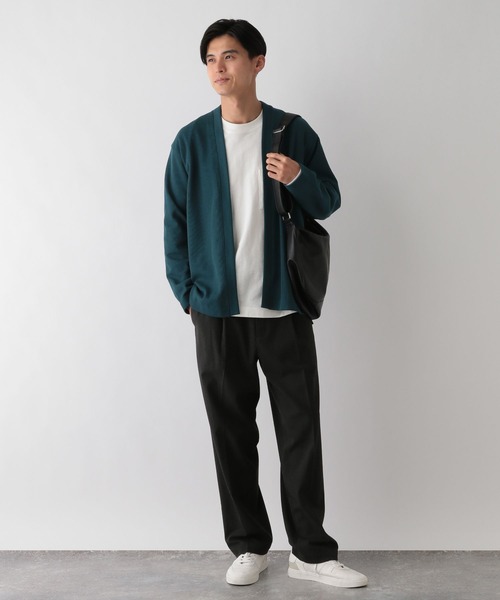 GLOBAL WORK Smile Seed Store(グローバルワーク スマイルシードストア)の「ダブルフェイスボタンレスカーデ/115951(カーディガン/ボレロ・メンズ・グリーン系その他/ブラック/ブラウン系その他・LARGE/X-LARGE/MEDIUM/SMALL)」の18枚目の写真