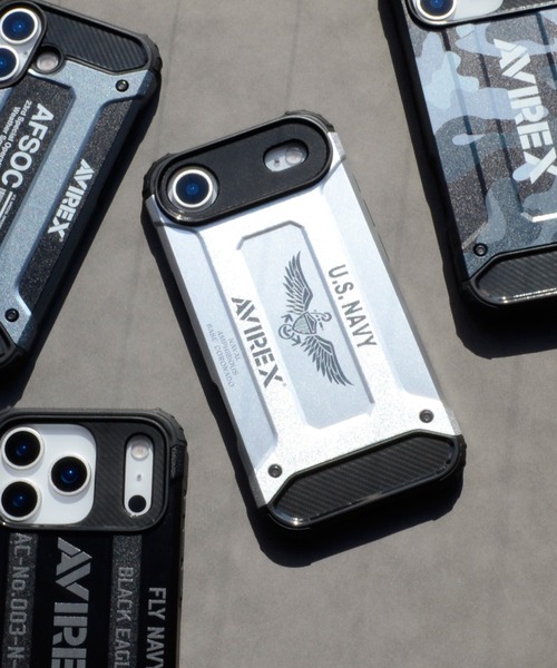 AVIREX（アヴィレックス）の「iPhone17 iPhone17Pro iPhone17ProMax iPhoneAir iPhone16/16Pro/16ProMax アヴィレックス 耐衝撃 [アーミータフ]（スマホケース/カバー・メンズ・カモフラージュ/シルバー/ブルー/ブラック・iPhone 16 Pro/iPhone 16/iPhone 16 Pro Max/iPhone 17 Pro Max/iPhone Air/iPhone 17 Pro/iPhone 17）」の3枚目の写真