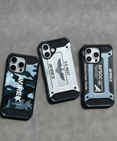 AVIREX（アヴィレックス）の「iPhone17 iPhone17Pro iPhone17ProMax iPhoneAir iPhone16/16Pro/16ProMax アヴィレックス 耐衝撃 [アーミータフ]（スマホケース/カバー・メンズ・カモフラージュ/シルバー/ブルー/ブラック・iPhone 16 Pro/iPhone 16/iPhone 16 Pro Max/iPhone 17 Pro Max/iPhone Air/iPhone 17 Pro/iPhone 17）」の11枚目の写真