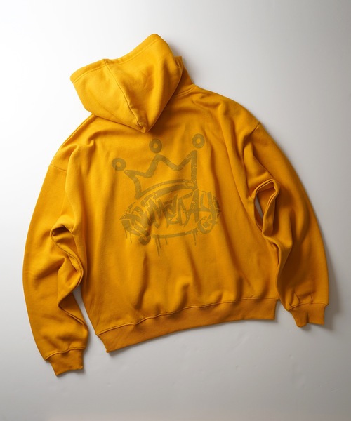 replica グラフィックパーカー イエロー セール】24AW ビッグシルエット フェード8ボール / クラウン