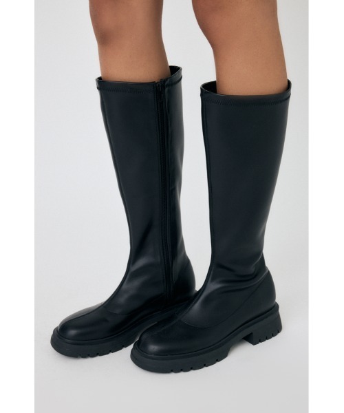 MOUSSY（マウジー）の「【ZOZO・一部店舗限定】ストレッチ インヒール ロングブーツ（ブーツ・レディース・ブラック・SMALL/MEDIUM/LARGE）」の8枚目の写真