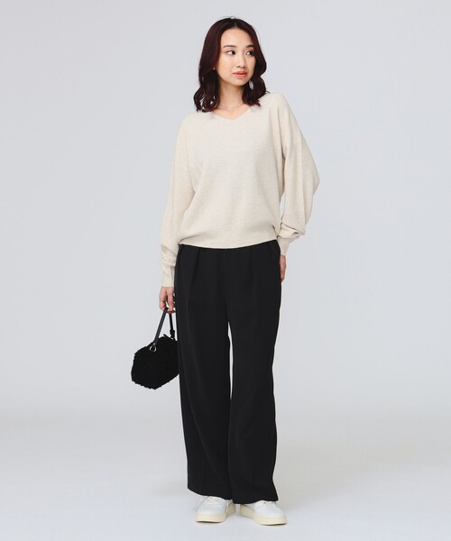 B:MING by BEAMS(ビーミングバイビームス)の「アルパカ混 片畔 Vネック ニット プルオーバー(ニット/セーター・レディース・パープル系その他4/ライトグレー/ミント/ホワイト系その他5・ONE SIZE)」の9枚目の写真