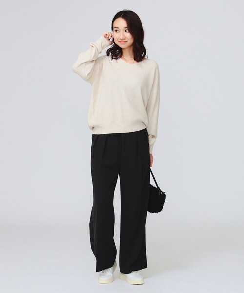 B:MING by BEAMS(ビーミングバイビームス)の「アルパカ混 片畔 Vネック ニット プルオーバー(ニット/セーター・レディース・パープル系その他4/ライトグレー/ミント/ホワイト系その他5・ONE SIZE)」の10枚目の写真