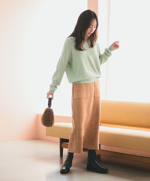 B:MING by BEAMS(ビーミングバイビームス)の「アルパカ混 片畔 Vネック ニット プルオーバー(ニット/セーター・レディース・パープル系その他4/ライトグレー/ミント/ホワイト系その他5・ONE SIZE)」の15枚目の写真