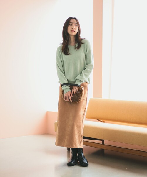 B:MING by BEAMS(ビーミングバイビームス)の「アルパカ混 片畔 Vネック ニット プルオーバー(ニット/セーター・レディース・パープル系その他4/ライトグレー/ミント/ホワイト系その他5・ONE SIZE)」の18枚目の写真