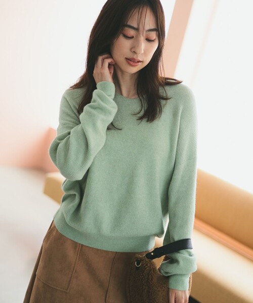 B:MING by BEAMS(ビーミングバイビームス)の「アルパカ混 片畔 Vネック ニット プルオーバー(ニット/セーター・レディース・パープル系その他4/ライトグレー/ミント/ホワイト系その他5・ONE SIZE)」の20枚目の写真