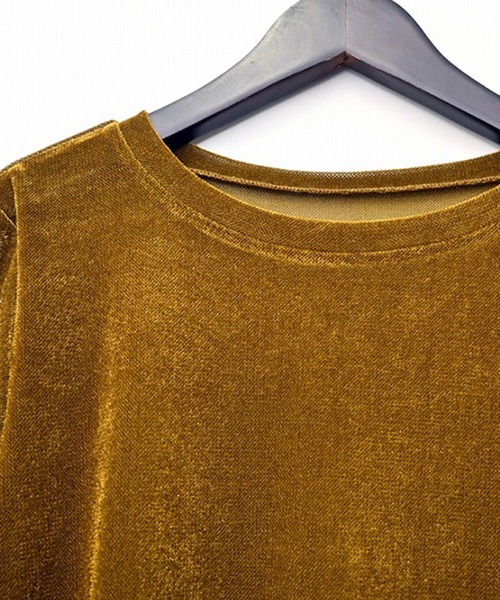 STYLEBLOCK（スタイルブロック）の「シアーベロアベーシックロンT（Tシャツ/カットソー・レディース・オリーブ/グレー/ライトグレー/ホワイト系その他/モカ・M）」の10枚目の写真