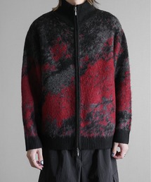 KUUUPY | Marble Gradation Driver's Shaggy Knit - マーブルグラデーション ドライバーズシャギーニット(ニット/セーター)