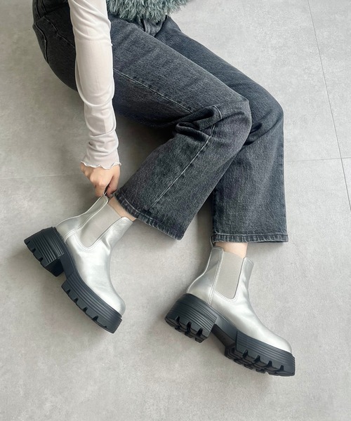 【セール】WEB限定 2024秋冬新作 カラーソールショートブーツ 45401（ブーツ）｜ORiental TRaffic（オリエンタルトラフィック）