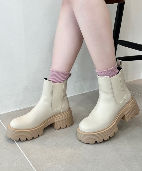 【セール】WEB限定 2024秋冬新作 カラーソールショートブーツ 45401（ブーツ）｜ORiental TRaffic（オリエンタルトラフィック）