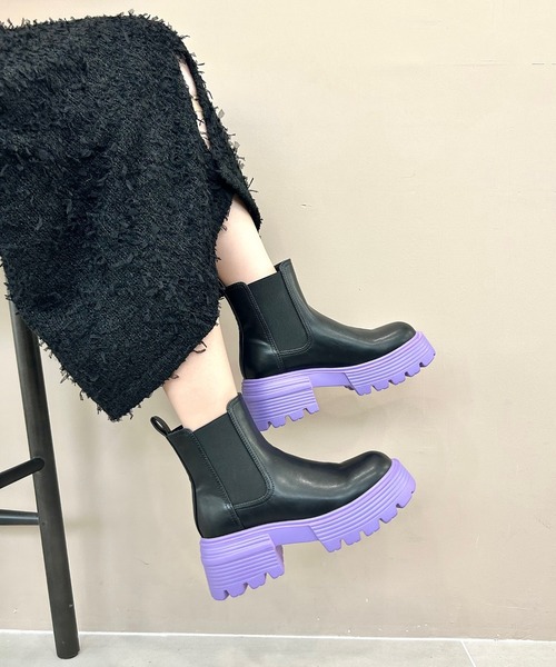 【セール】WEB限定 2024秋冬新作 カラーソールショートブーツ 45401（ブーツ）｜ORiental TRaffic（オリエンタルトラフィック）