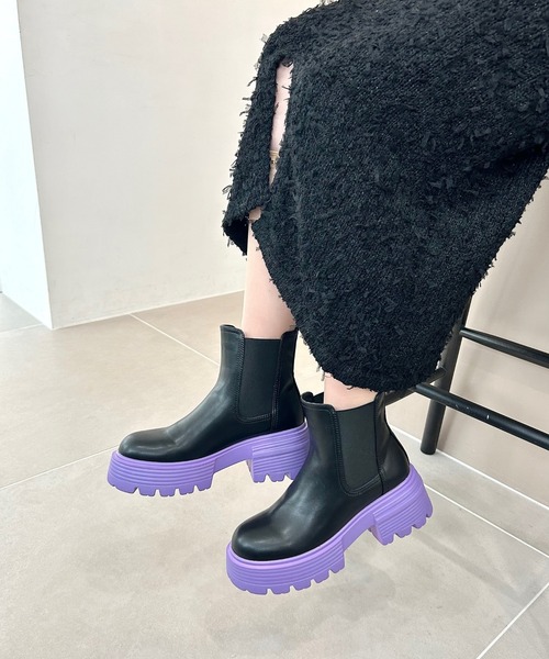 【セール】WEB限定 2024秋冬新作 カラーソールショートブーツ 45401（ブーツ）｜ORiental TRaffic（オリエンタルトラフィック）