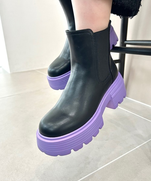 【セール】WEB限定 2024秋冬新作 カラーソールショートブーツ 45401（ブーツ）｜ORiental TRaffic（オリエンタルトラフィック）