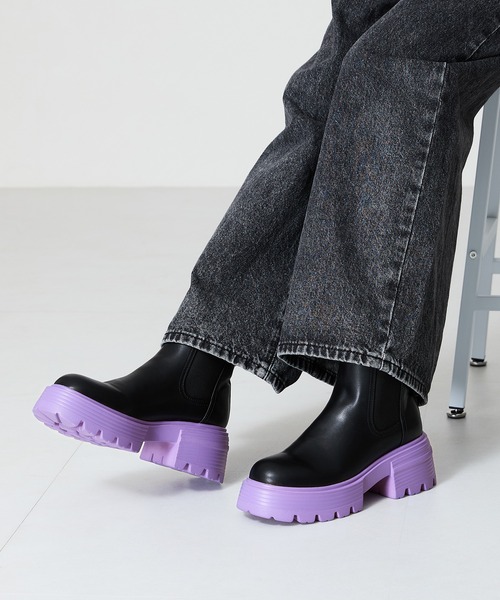 【セール】WEB限定 2024秋冬新作 カラーソールショートブーツ 45401（ブーツ）｜ORiental TRaffic（オリエンタルトラフィック）