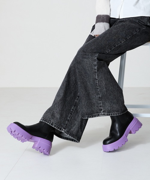 【セール】WEB限定 2024秋冬新作 カラーソールショートブーツ 45401（ブーツ）｜ORiental TRaffic（オリエンタルトラフィック）