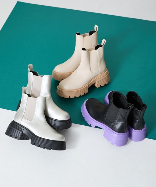 【セール】WEB限定 2024秋冬新作 カラーソールショートブーツ 45401（ブーツ）｜ORiental TRaffic（オリエンタルトラフィック）