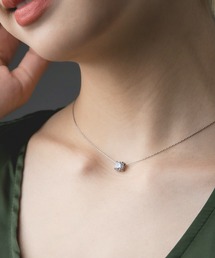 Luceat（ルーチェット）の「【金属アレルギー対応】Os　-オズ-　一粒ストーンネックレス40㎝（ネックレス）」