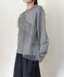 アルパカ×チュールフリルプルオーバー