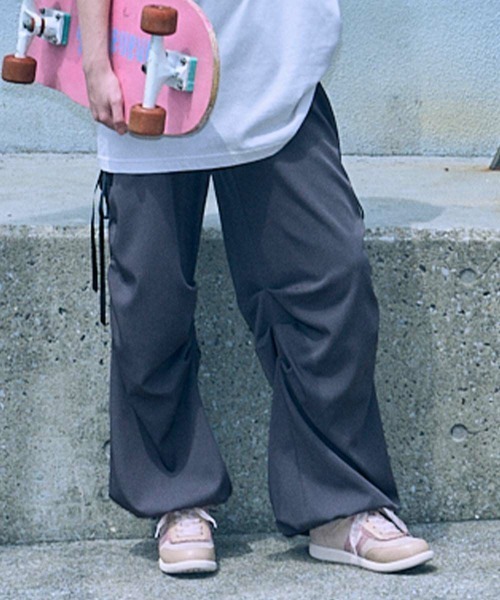 F i.n.t（フィント）の「サイドドロストパンツ/fint（カーゴパンツ・レディース・チャコールグレー/ブルーグレー・FREE）」の15枚目の写真