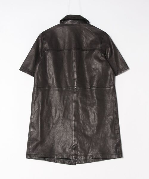 ALLSAINTS（オールセインツ）の「ROCK LEATHER MINI DRESS | ロック レザー ミニ ドレス・ワンピース（シャツワンピース・レディース・ブラック・8/6/4/10）」の11枚目の写真