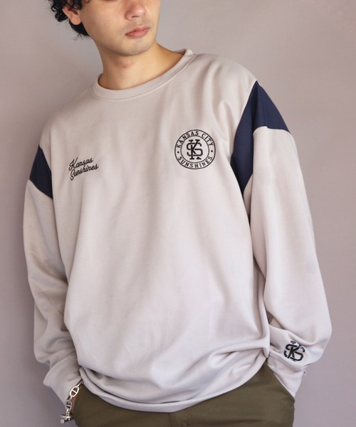 8(eight)(エイト)の「ロゴ切替トレーナー(スウェット・メンズ・ホワイト系その他/ブラック系その他/グレー系その他・MEDIUM/X-LARGE/LARGE)」の3枚目の写真