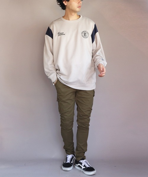 8(eight)(エイト)の「ロゴ切替トレーナー(スウェット・メンズ・ホワイト系その他/ブラック系その他/グレー系その他・MEDIUM/X-LARGE/LARGE)」の4枚目の写真