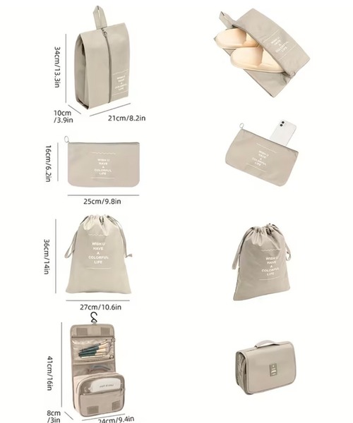 NOLITA LABORATORY（ノリータラボラトリー）の「【 NOLITA / ノリータ 】8ピース トラベル ラゲッジ オーガナイザー（トラベルグッズ・レディース・アイボリー/ブラック/グレー・FREE）」の13枚目の写真