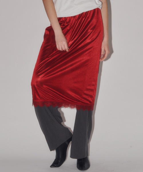 yae(ヤエ)の「Layerd color petticoat / レイヤードカラーペチコート(スカート・レディース・ライトグリーン/フューシャピンク/レッド/ゴールド・FREE)」の4枚目の写真