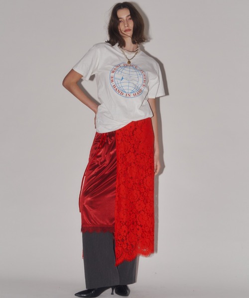 yae(ヤエ)の「Layerd color petticoat / レイヤードカラーペチコート(スカート・レディース・ライトグリーン/フューシャピンク/レッド/ゴールド・FREE)」の8枚目の写真