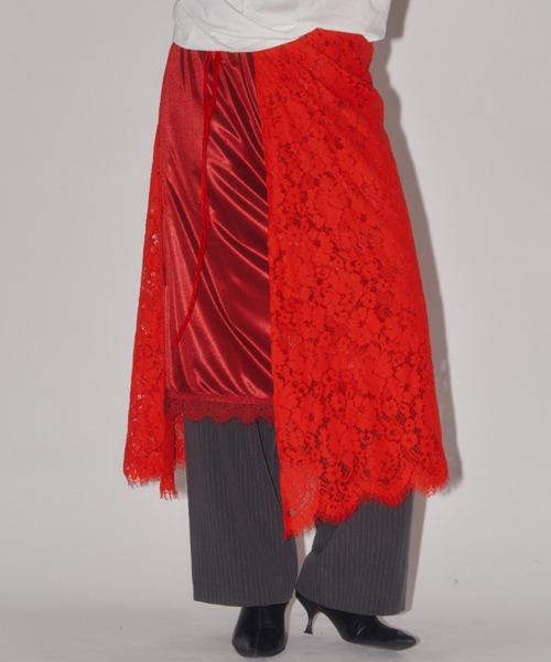 yae(ヤエ)の「Layerd color petticoat / レイヤードカラーペチコート(スカート・レディース・ライトグリーン/フューシャピンク/レッド/ゴールド・FREE)」の12枚目の写真