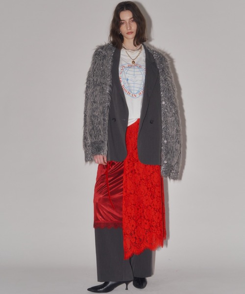 yae(ヤエ)の「Layerd color petticoat / レイヤードカラーペチコート(スカート・レディース・ライトグリーン/フューシャピンク/レッド/ゴールド・FREE)」の5枚目の写真