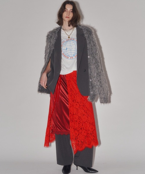 yae(ヤエ)の「Layerd color petticoat / レイヤードカラーペチコート(スカート・レディース・ライトグリーン/フューシャピンク/レッド/ゴールド・FREE)」の6枚目の写真