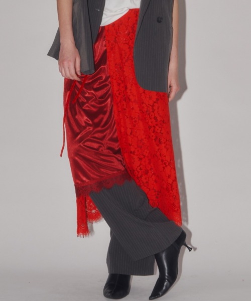 yae(ヤエ)の「Layerd color petticoat / レイヤードカラーペチコート(スカート・レディース・ライトグリーン/フューシャピンク/レッド/ゴールド・FREE)」の13枚目の写真