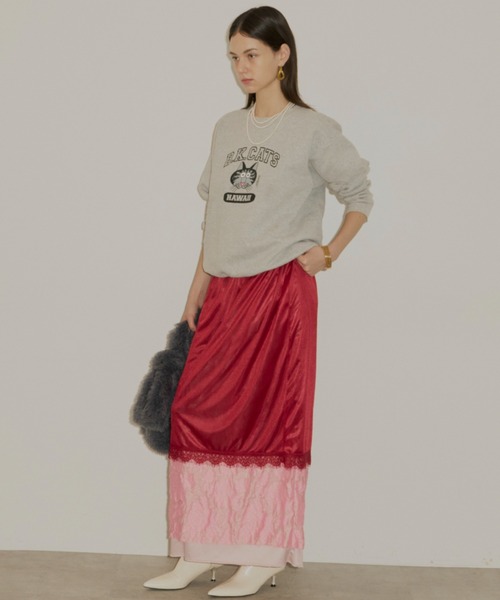 yae(ヤエ)の「Layerd color petticoat / レイヤードカラーペチコート(スカート・レディース・ライトグリーン/フューシャピンク/レッド/ゴールド・FREE)」の21枚目の写真