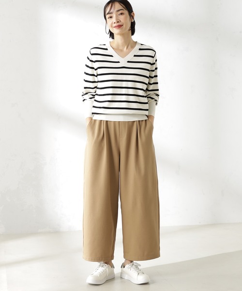 FOUND GOOD（ファウンドグッド）の「ラクラックワイドCパンツ（その他パンツ・レディース・ベージュ/グリーン系8/オレンジ系6/アイボリー/ブラック・L/M/S）」の3枚目の写真