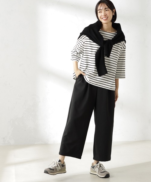 FOUND GOOD（ファウンドグッド）の「ラクラックワイドCパンツ（その他パンツ・レディース・ベージュ/グリーン系8/オレンジ系6/アイボリー/ブラック・L/M/S）」の2枚目の写真