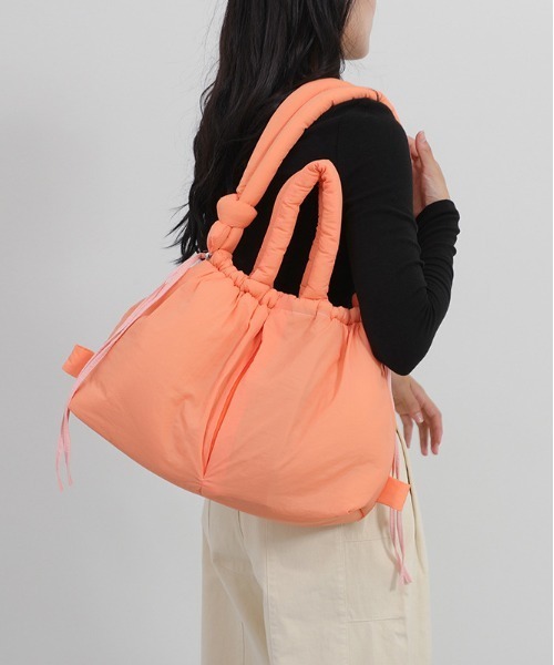 セール】WEGO/3WAY巾着カラーパフバッグ（ショルダーバッグ