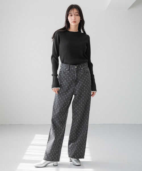 LOWRYS FARM(ローリーズファーム)の「アナアキデニムパンツ 241956(デニムパンツ・レディース・ブラック/ブルー・MEDIUM/SMALL/LARGE)」の3枚目の写真