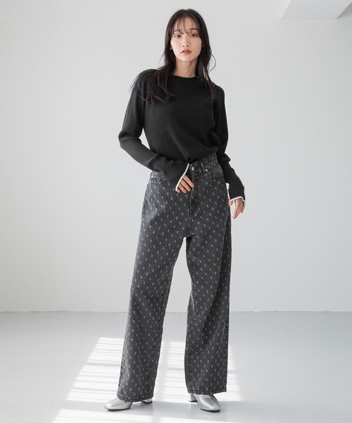 LOWRYS FARM(ローリーズファーム)の「アナアキデニムパンツ 241956(デニムパンツ・レディース・ブラック/ブルー・MEDIUM/SMALL/LARGE)」の4枚目の写真