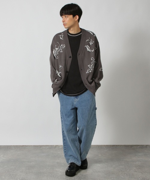 LAKOLE(ラコレ)の「ワッフル裏起毛ステッチT / 148835(Tシャツ/カットソー・メンズ・ホワイト/マスタード/ブラック・LARGE/MEDIUM)」の13枚目の写真