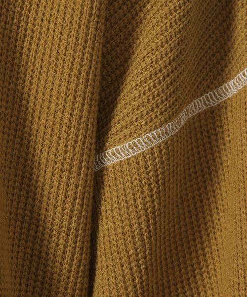 LAKOLE(ラコレ)の「ワッフル裏起毛ステッチT / 148835(Tシャツ/カットソー・メンズ・ホワイト/マスタード/ブラック・LARGE/MEDIUM)」の8枚目の写真