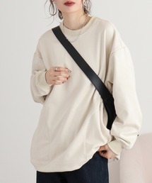 ATELANE（アテレーン）の「ATELANE フェイクスエード裏フリースドローコードクルーネック（スウェット）」