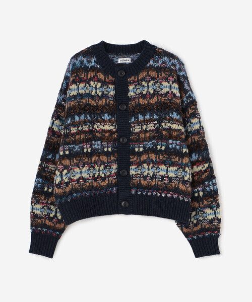 Coohem(コーヘン)の「COOHEM | フェアアイル ニットカーディガン WOMEN(カーディガン/ボレロ・レディース・グレー系その他/ブルー系その他5・F)」の2枚目の写真