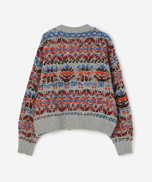 Coohem(コーヘン)の「COOHEM | フェアアイル ニットカーディガン WOMEN(カーディガン/ボレロ・レディース・グレー系その他/ブルー系その他5・F)」の4枚目の写真